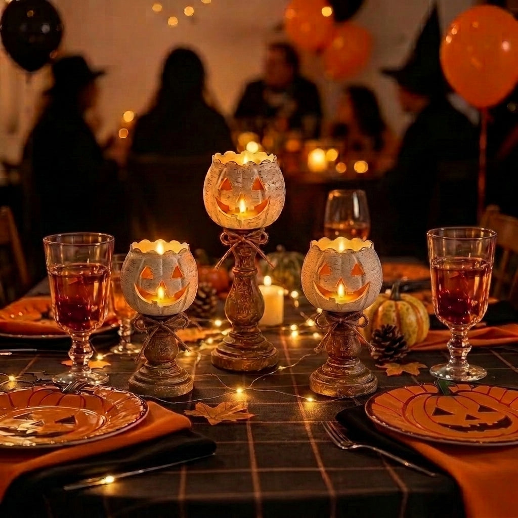 Country Pumpkin Candle Holder