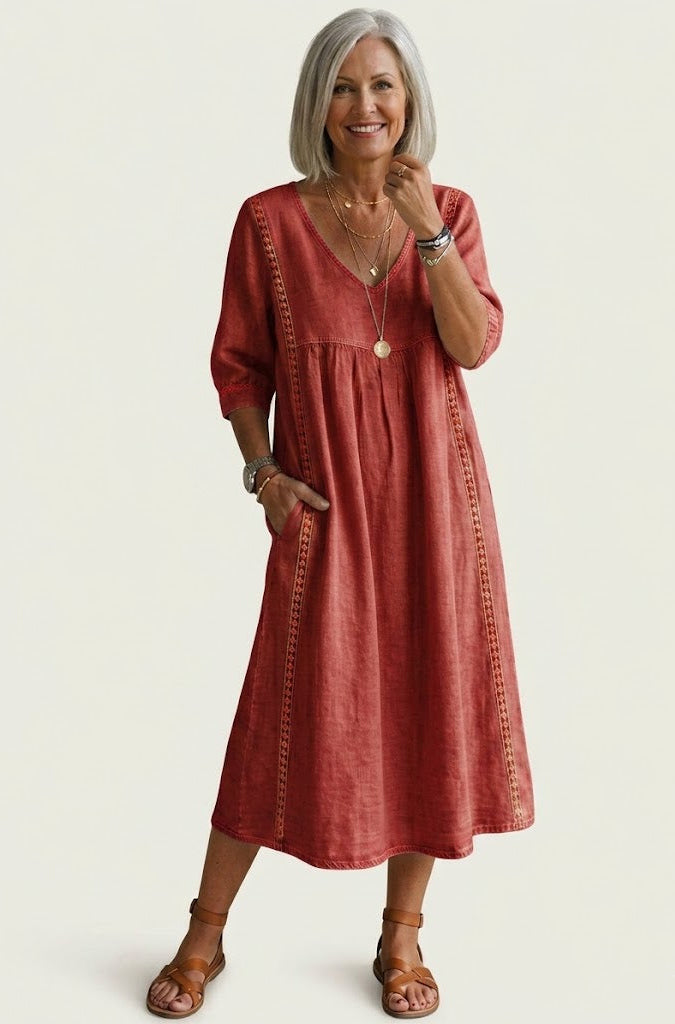 Elegant A-Line Maxi Dress Carmela