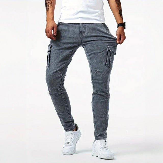 Cargo-Jeans aus urbanem Denim
