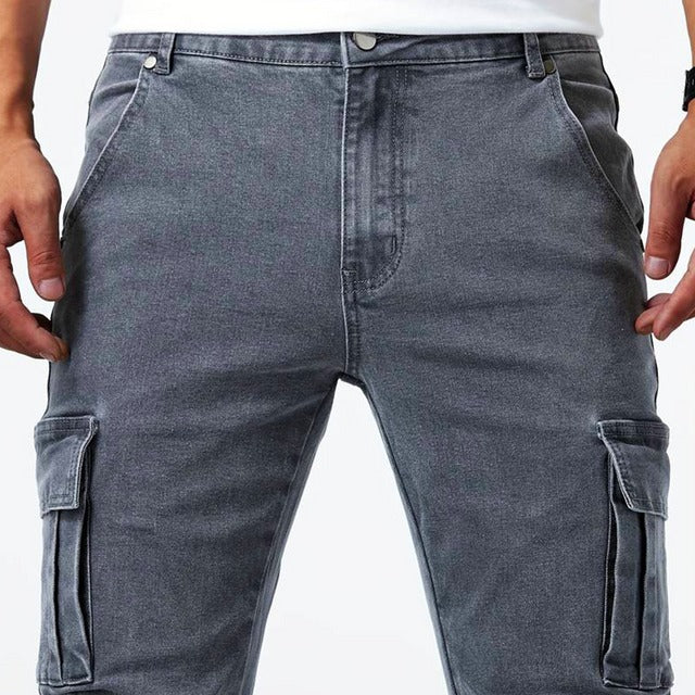Jeans cargo en denim urbain