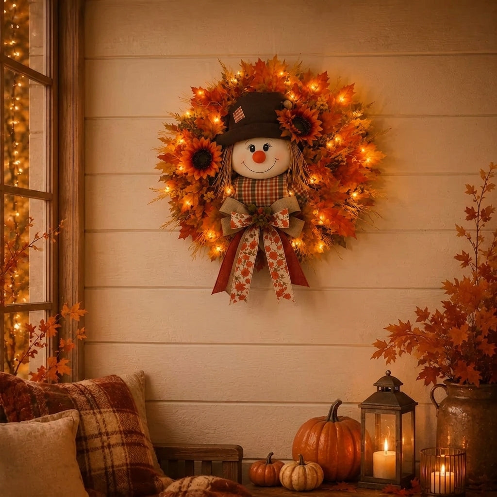 Light-Up Fall Wreath