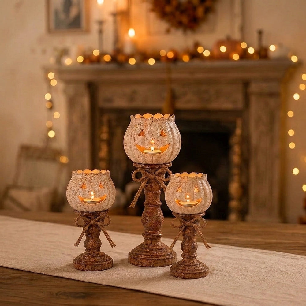 Country Pumpkin Candle Holder