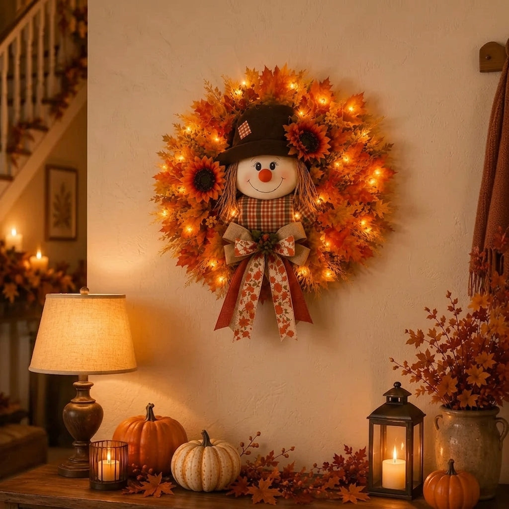 Light-Up Fall Wreath