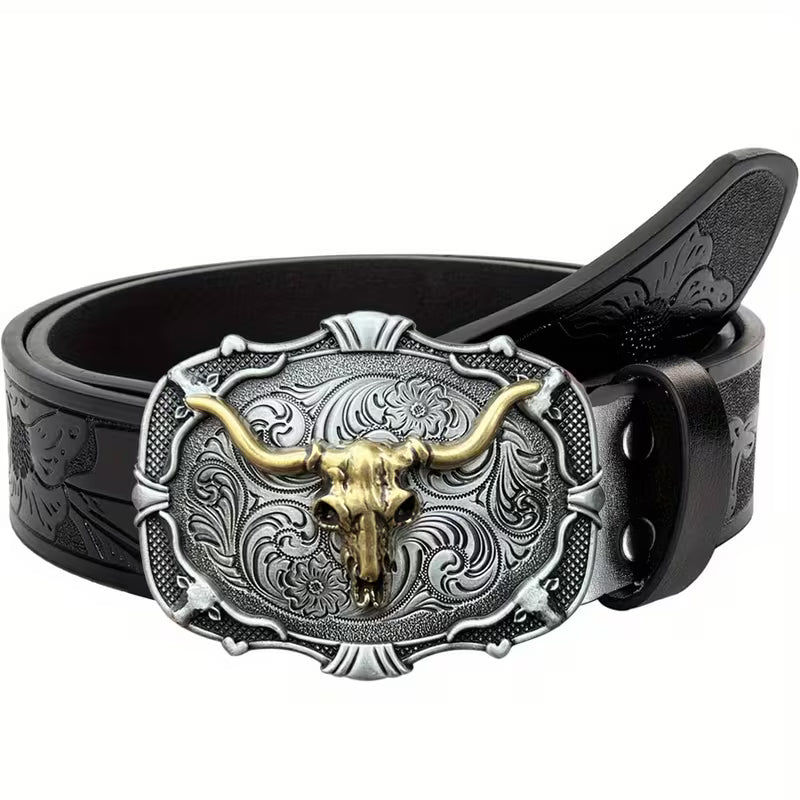Longhorn Skull Belt