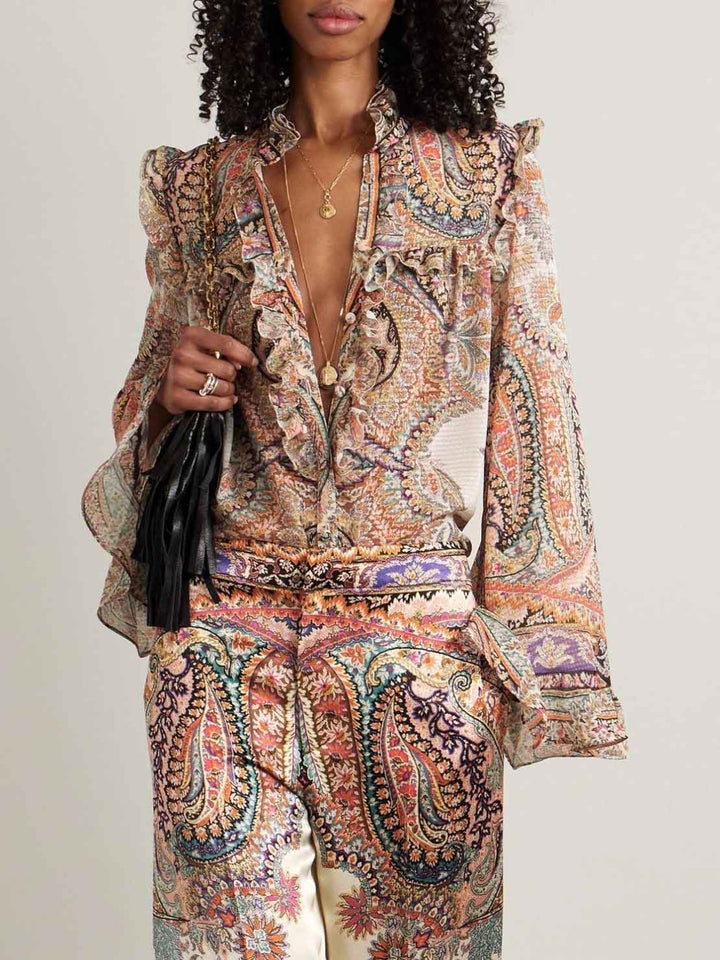 Ensemble à imprimé vintage exquis