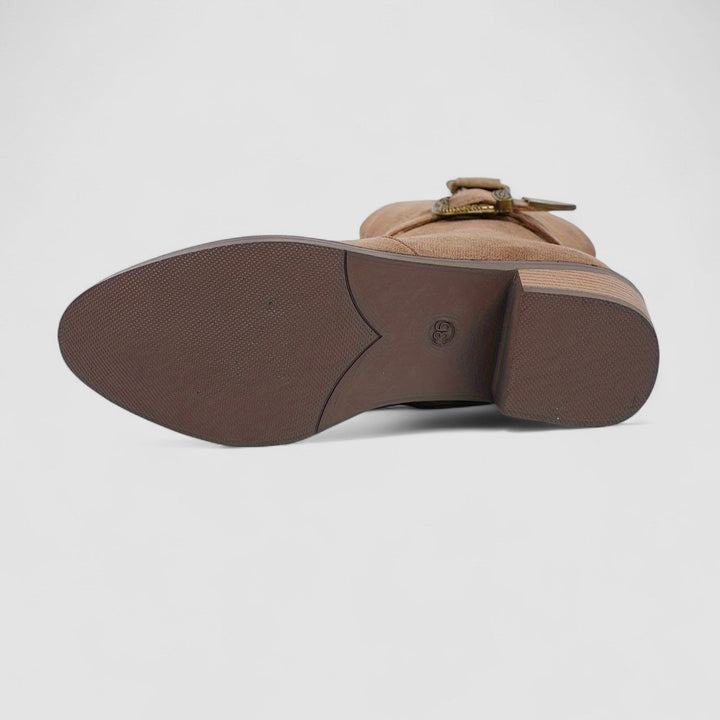 Rosa | Suede Buckle Ankle Boot
