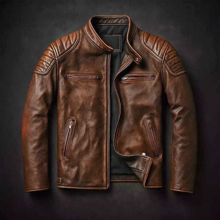 Veste en cuir motard