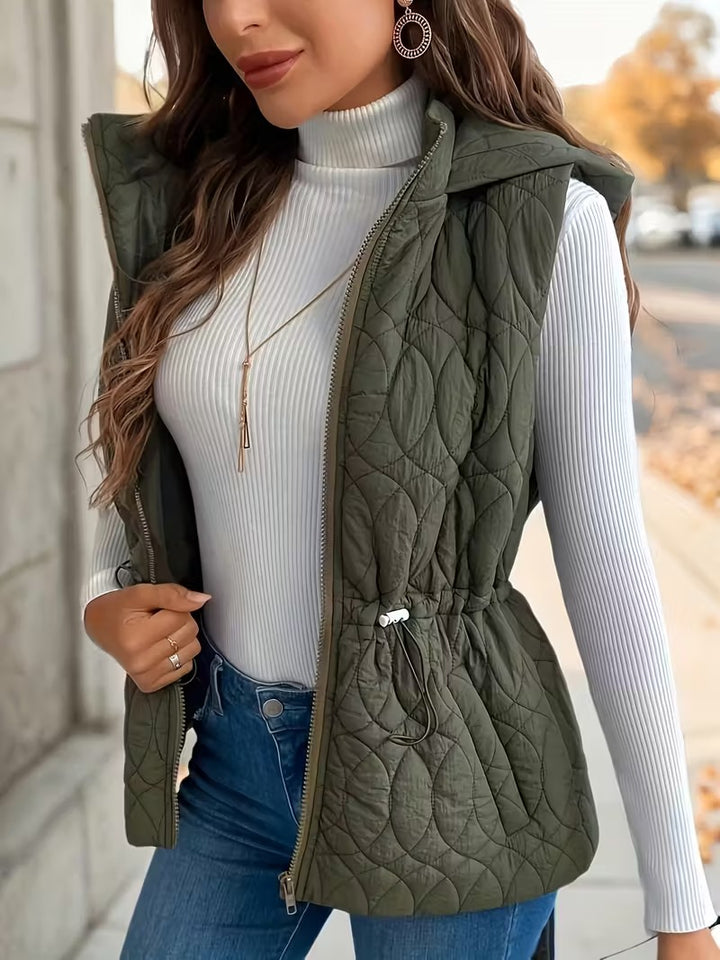 Gilet à capuche zippé d'hiver