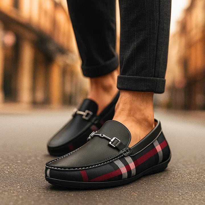 MOCASSINS À CARREAUX