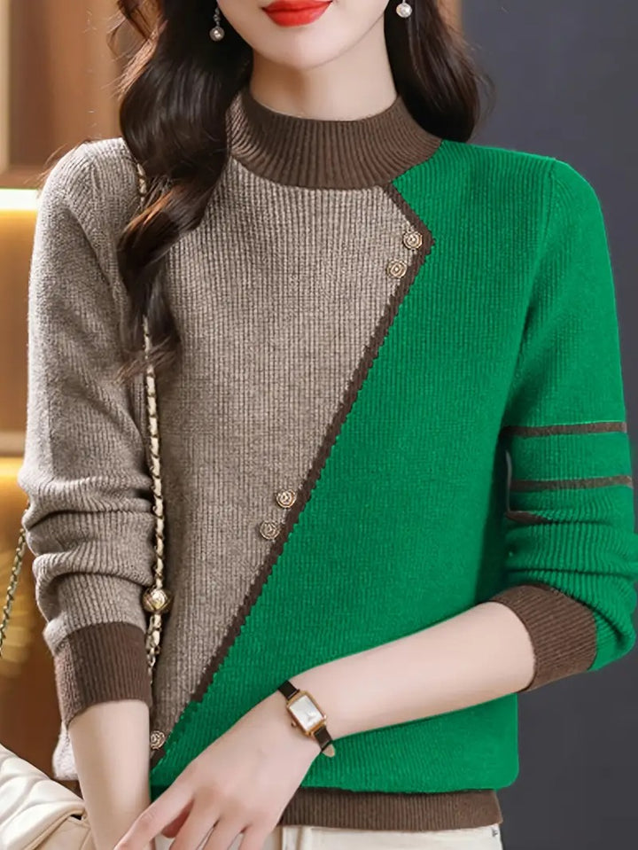 Pull col roulé épais pour femme