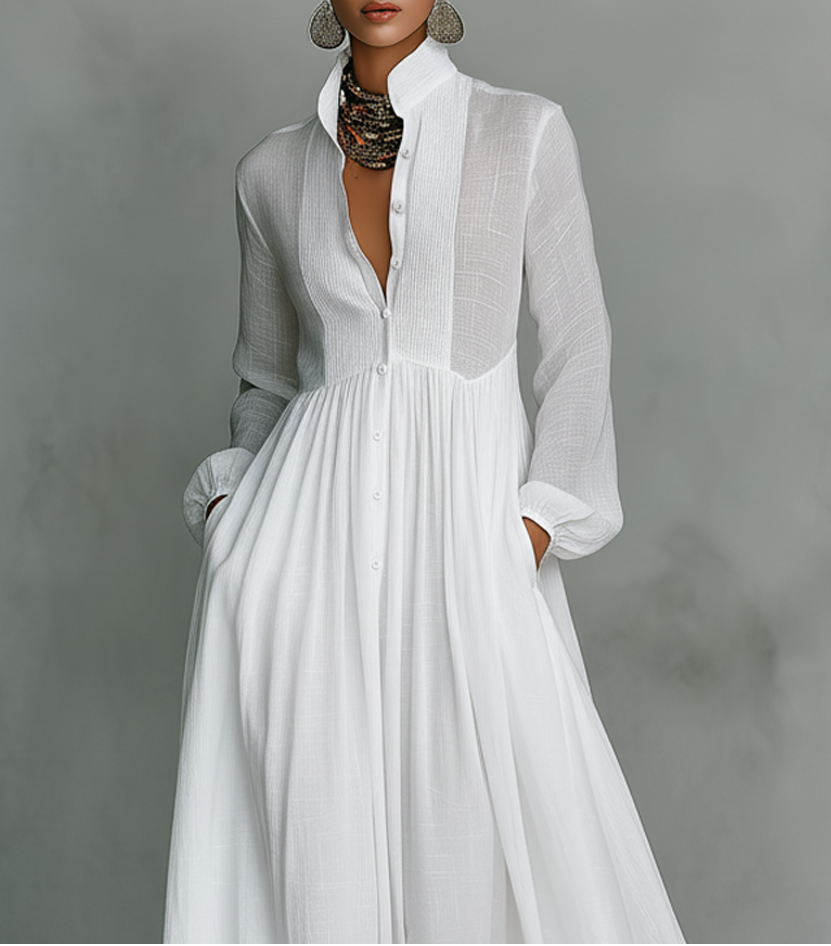 Robe maxi en coton et lin Elisa
