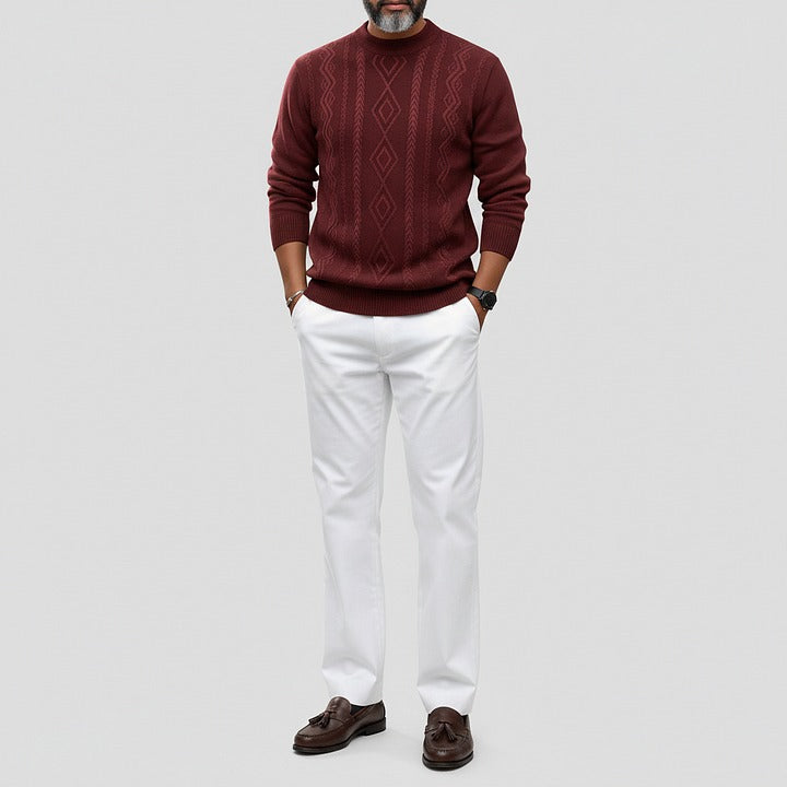 Pulls décontractés pour hommes maille texturée