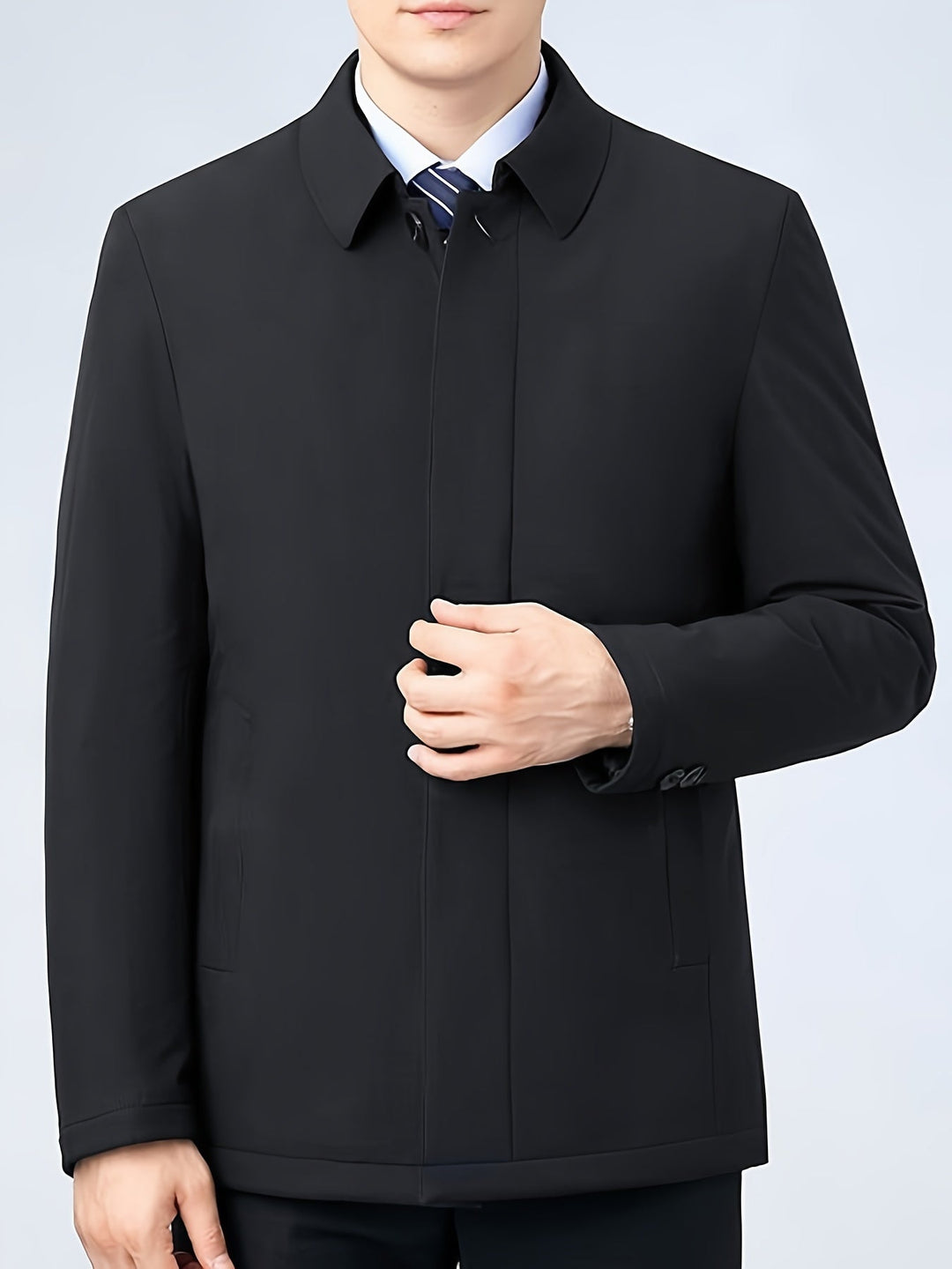 Reversible Collar Zipper Jacket