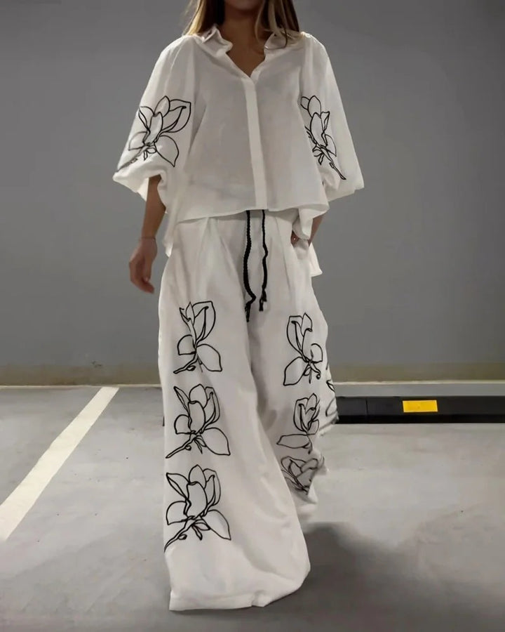 Ensemble imprimé et pantalon large