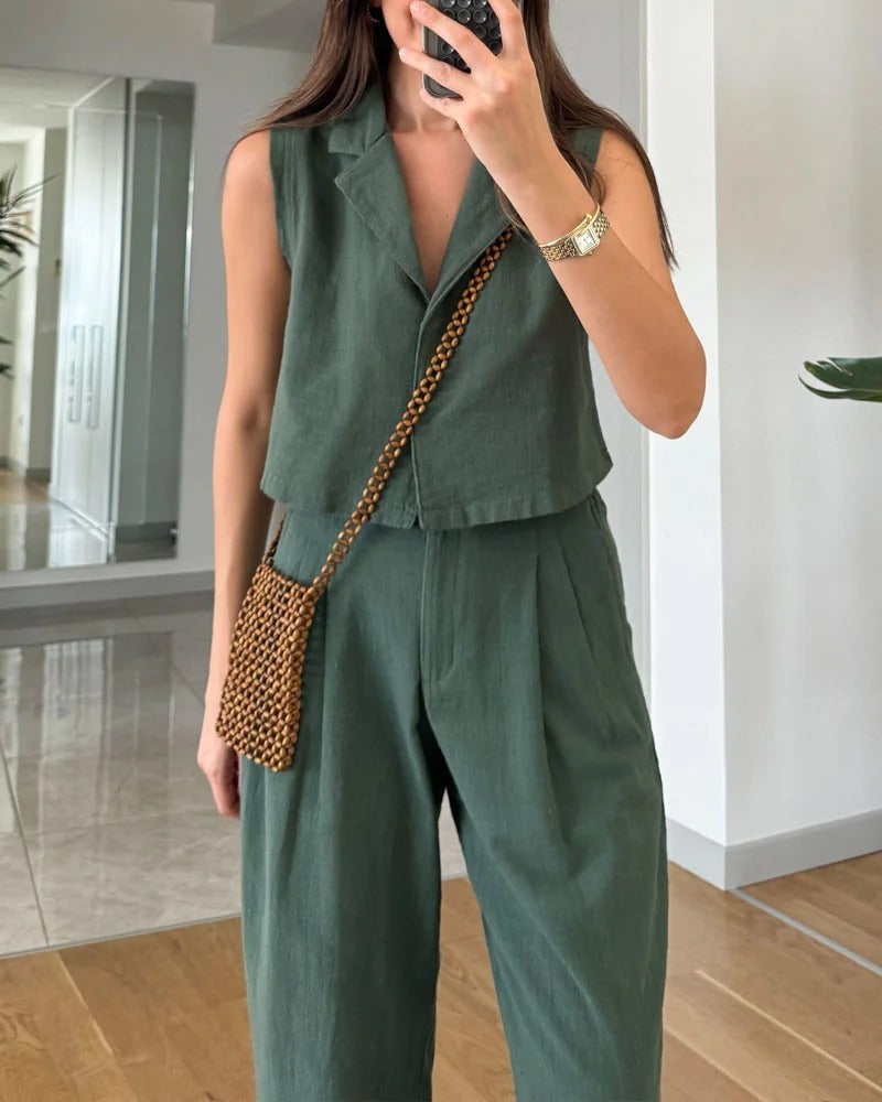 Ensemble en coton et lin