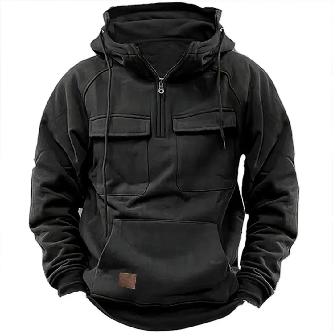 Sweat à capuche à quart de zip