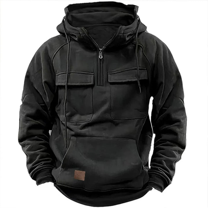 Sweat à capuche à quart de zip
