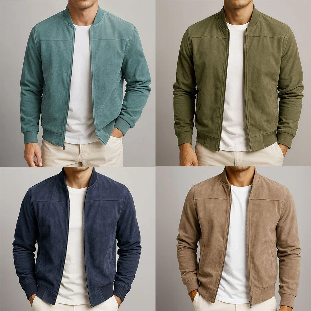 Riviera — Men’s Suede Bomber Jacket