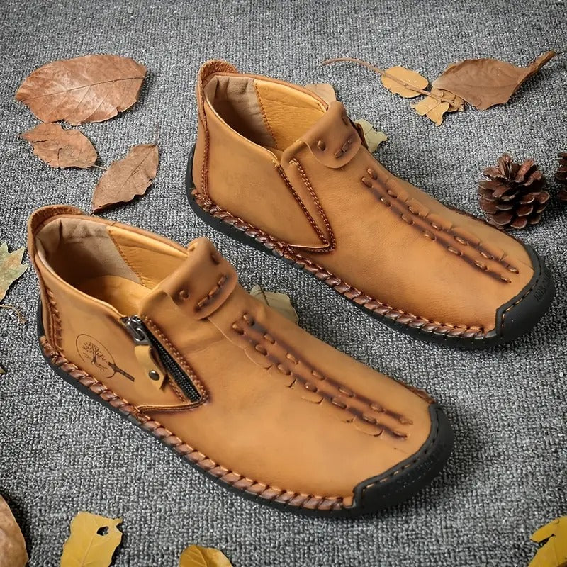Bottes pour homme à fermeture éclair style vintage