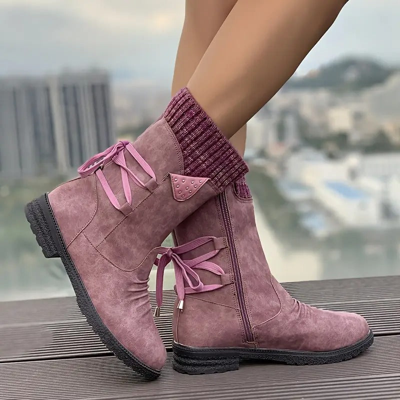 Bottes mi-mollet vintage classiques et élégantes