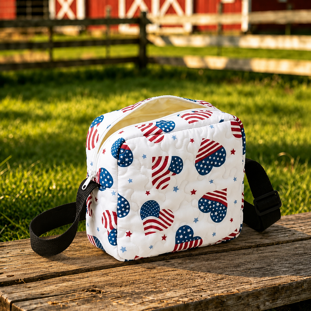 Patriotic Hearts Crossbody