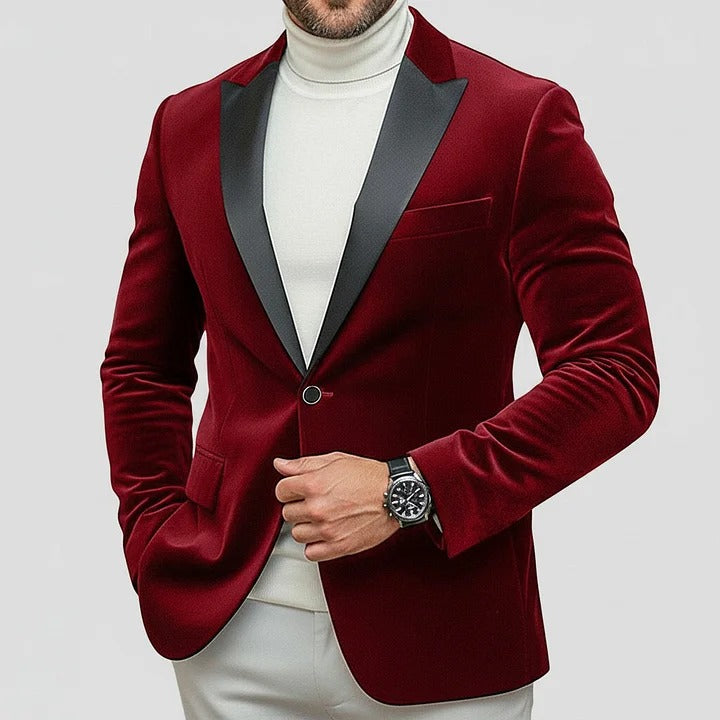 Blazers d'affaires pour hommes en velours