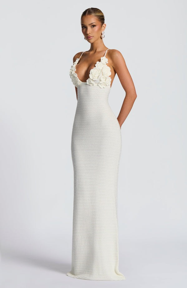 Robe longue Celaena - Ivoire