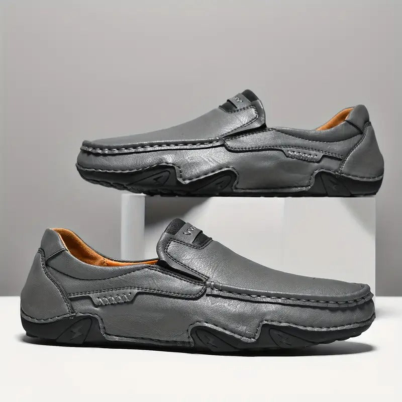 Mocassins Homme à Enfiler Style Artisanal
