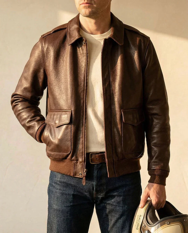 Leonardo — Aviator Leather Jacket