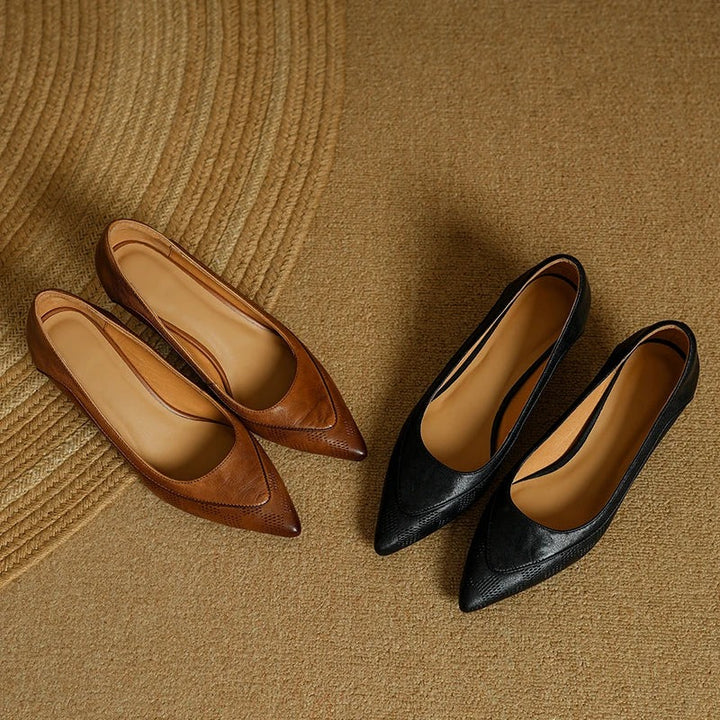Escarpins en cuir véritable