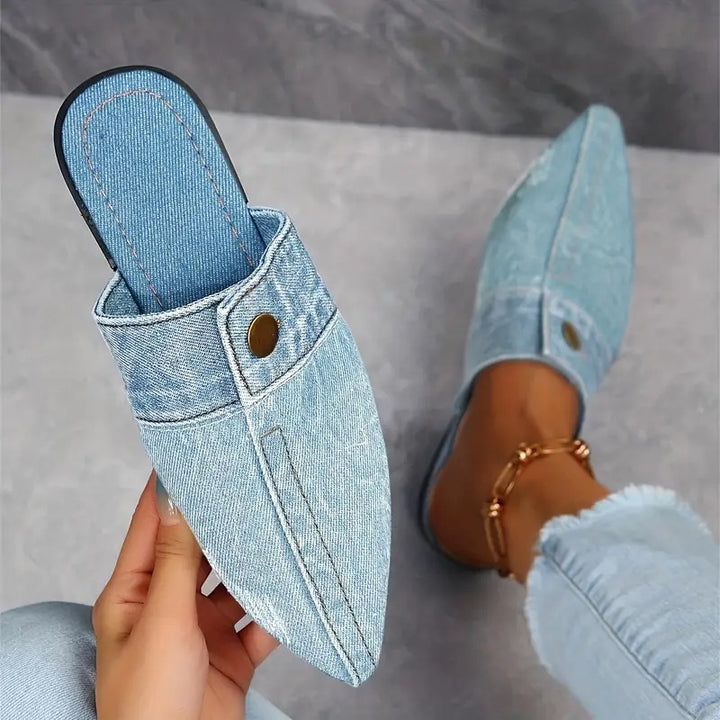 Mules d’été légères à boucle métallique