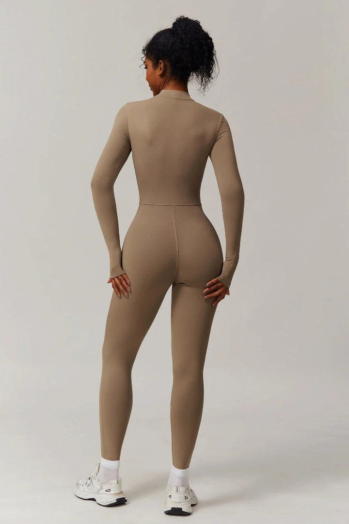 Combinaison de sport zippé manches longues
