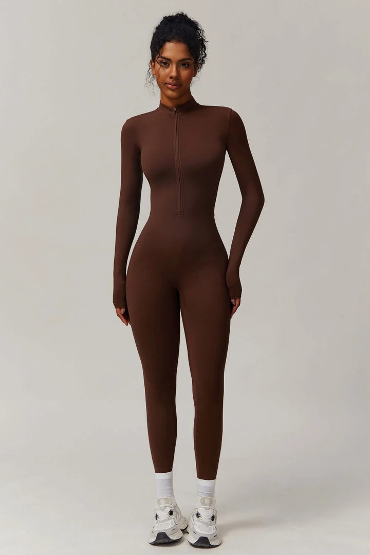 Combinaison de sport zippé manches longues