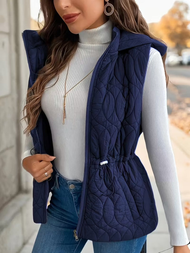 Gilet à capuche zippé d'hiver