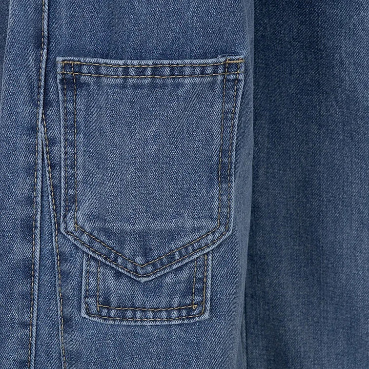 Jean évasé taille haute bleu clair tendance