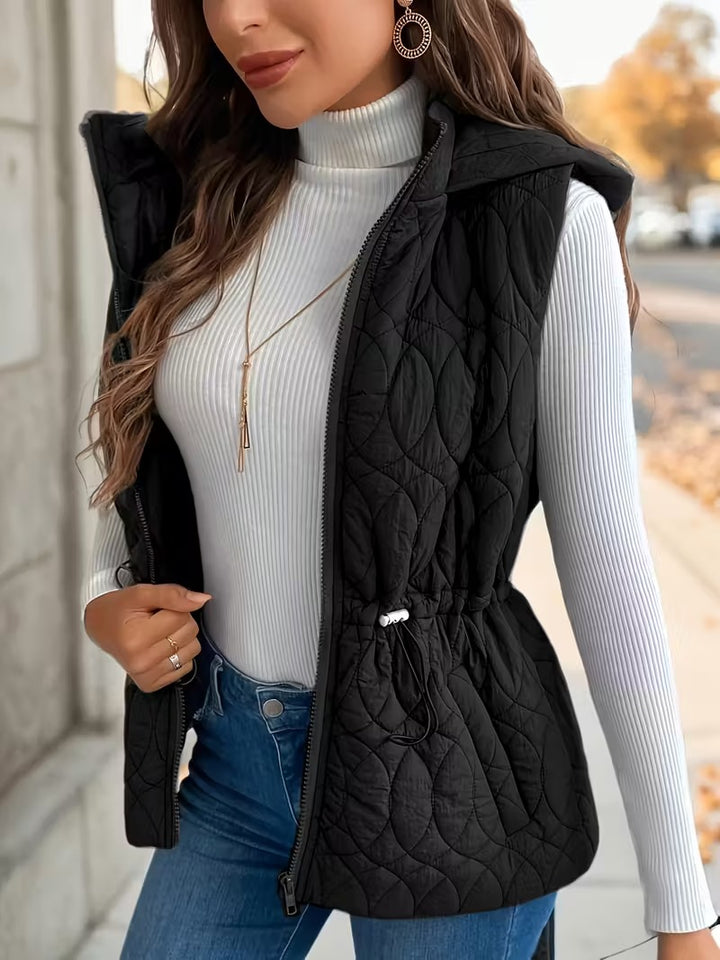 Gilet à capuche zippé d'hiver