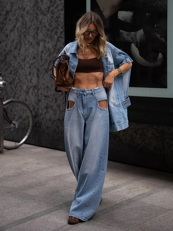 Ensemble oversize denim