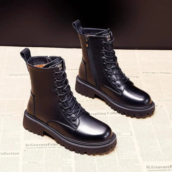 Irma - Bottes d'hiver en cuir noir