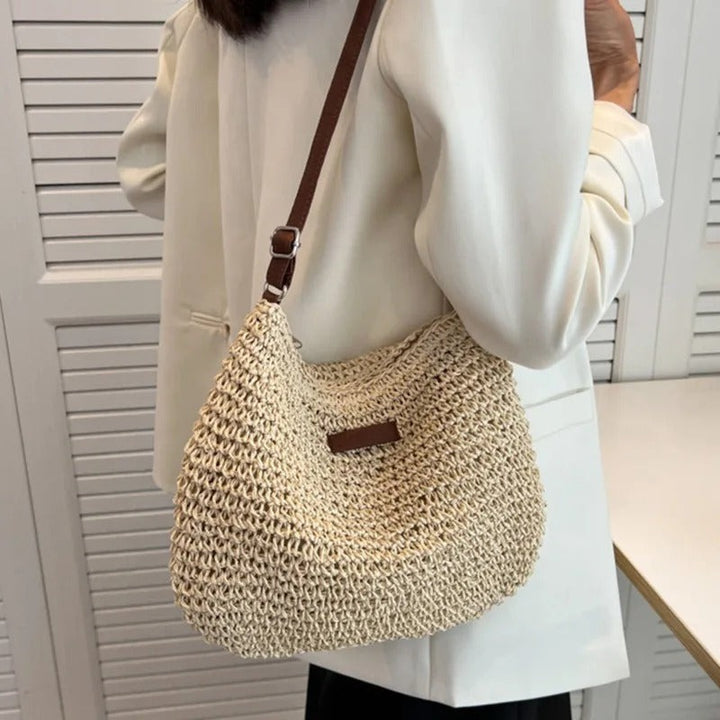 Sac à bandoulière en paille