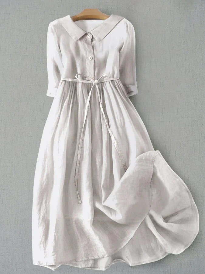 Lux - Robe élégante à manches courtes et taille lacée