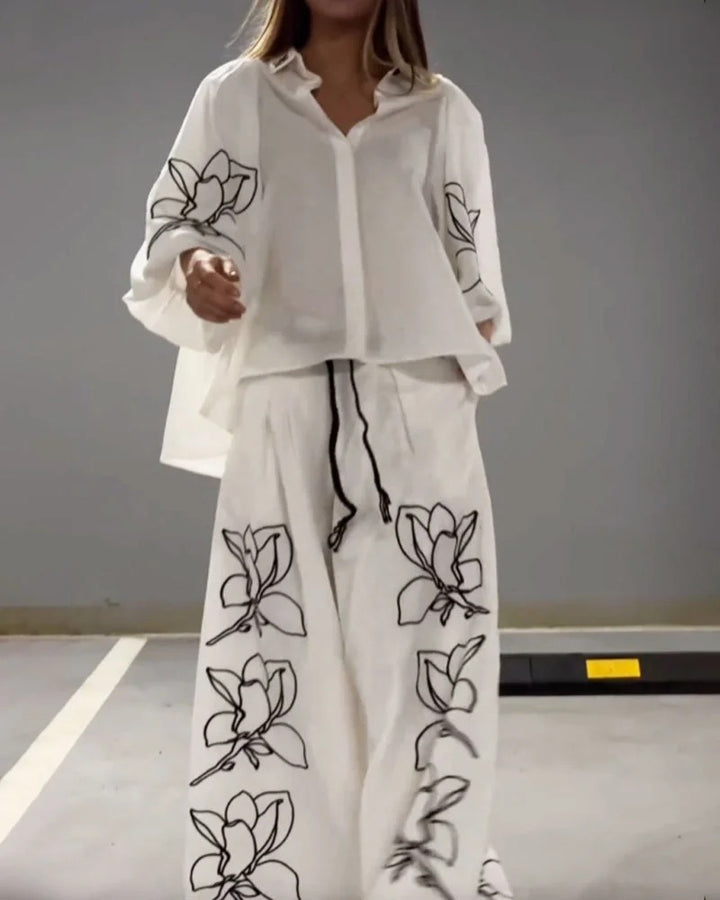 Ensemble imprimé et pantalon large