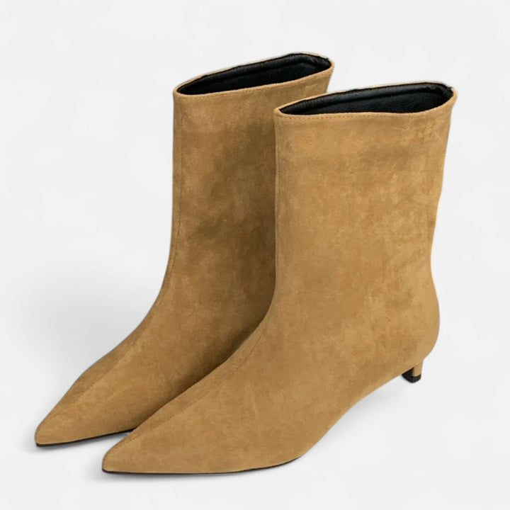 Bottines pointues vintage à talons bas