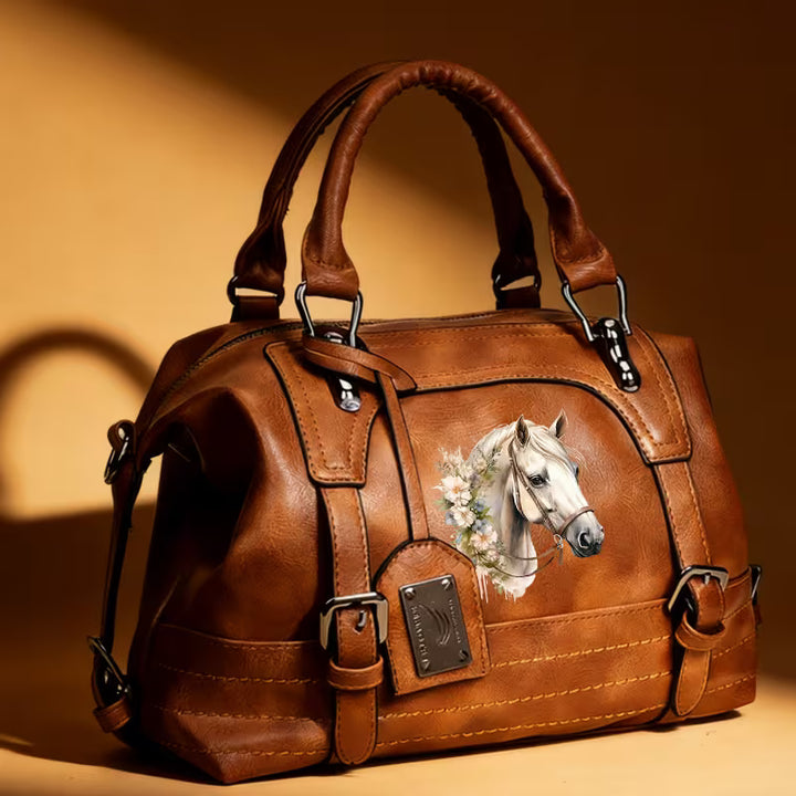 White Rose Horse Bag