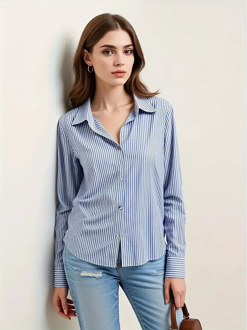 Chemise Élégante à Rayures pour Femme