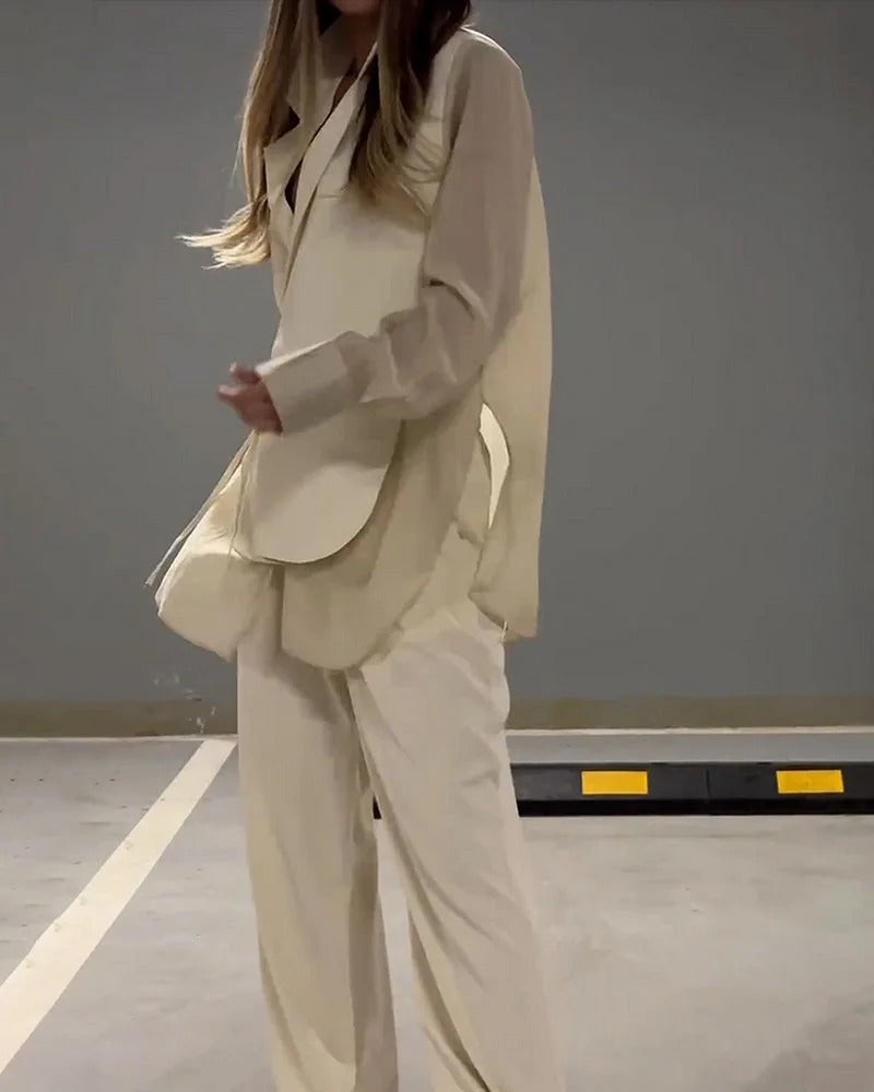 Ensemble deux pièces chemise et pantalon – Léger et respirant