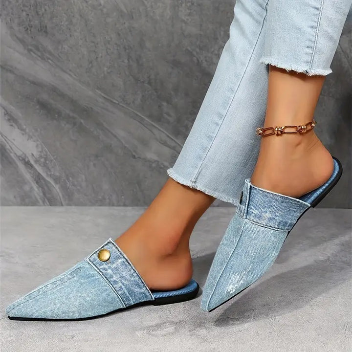 Mules d’été légères à boucle métallique
