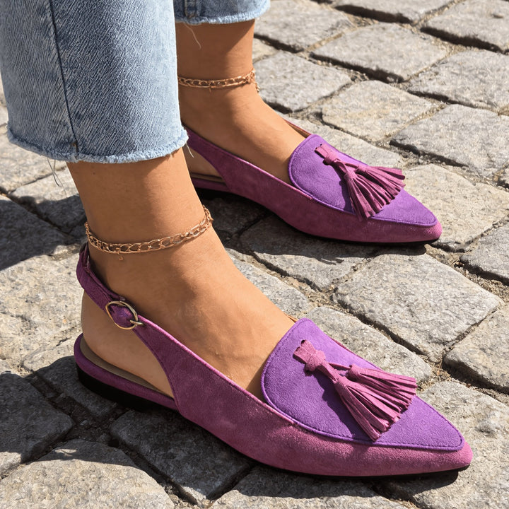 Marisa | Slingback Mules with Tassels