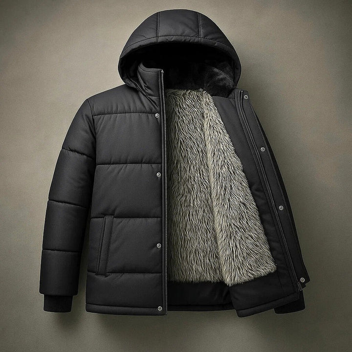 Doudoune à capuche avec intérieur polaire