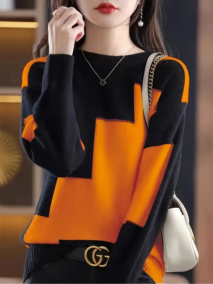 Pull élégant à col rond pour femme