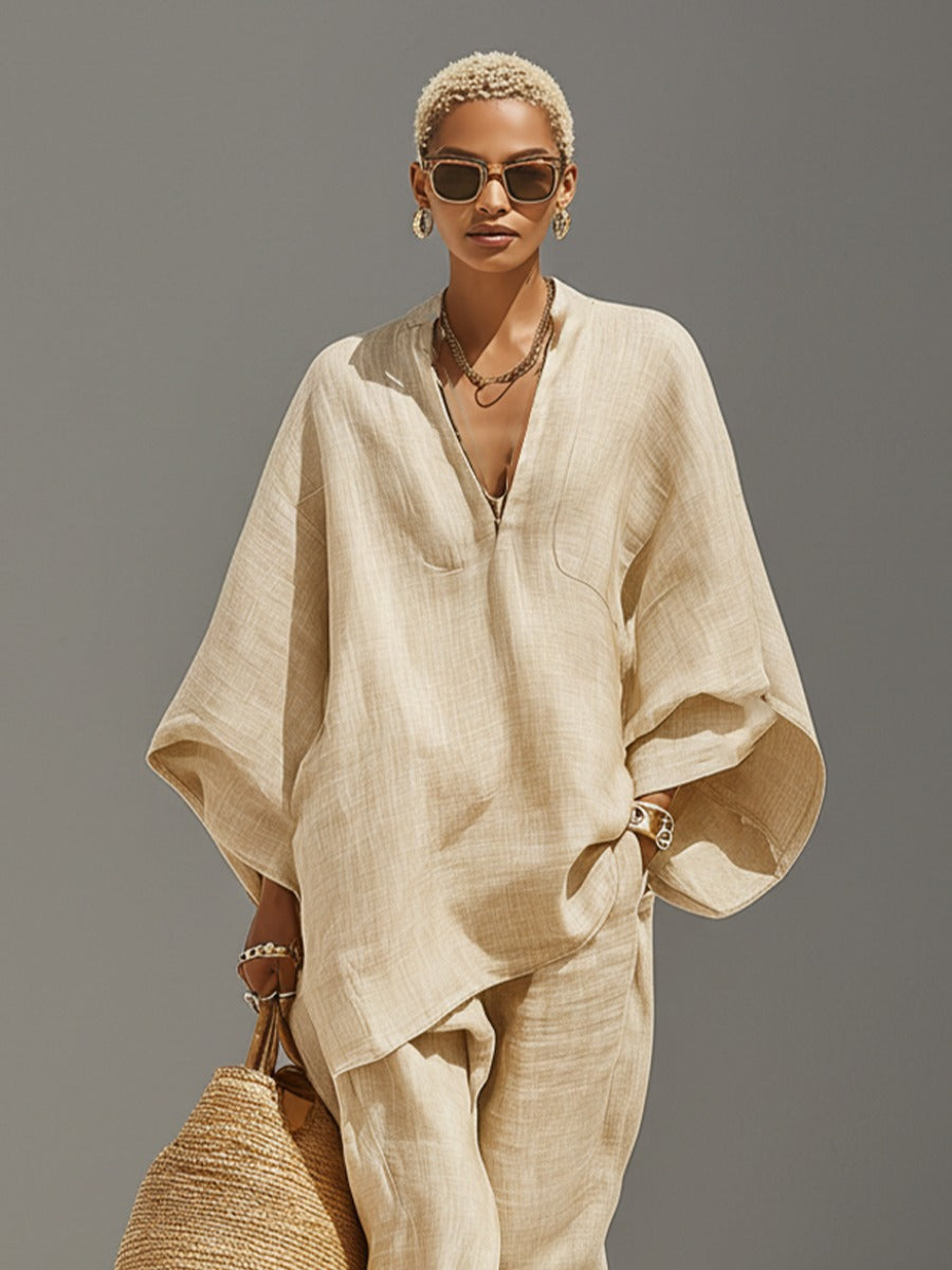 Ensemble en lin style décontracté